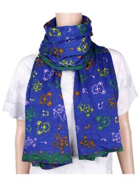 Grateful Dead Music Bears Scarf ~ 70" x 20" ~ Officially Licensed ~ Brand New!